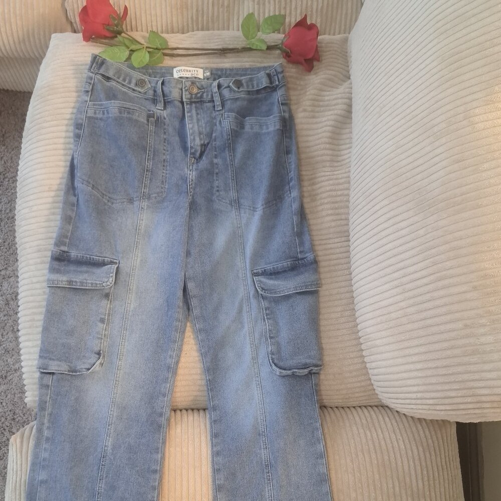 Women's light blue denim jeans